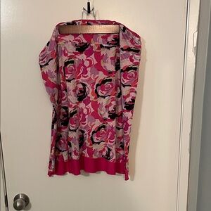 Floral Pink and Black Reversible Skirt